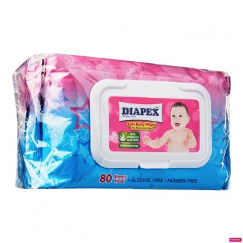 Diapex Soft Baby Wipes 80`S (with cap)